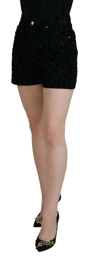 Dolce & Gabbana Black Denim Cotton Stretch Hot Pants Shorts - Ellie Belle