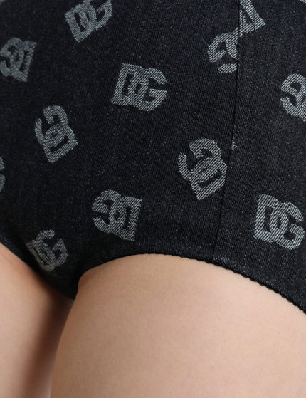 Dolce & Gabbana Black DG Logo Cotton Stretch Hot Pants Shorts - Ellie Belle
