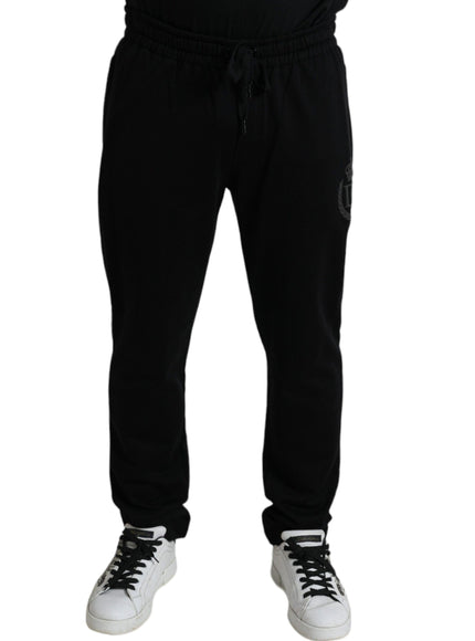 Dolce & Gabbana Black DG Logo Skinny Jogger Sweatpants Pants