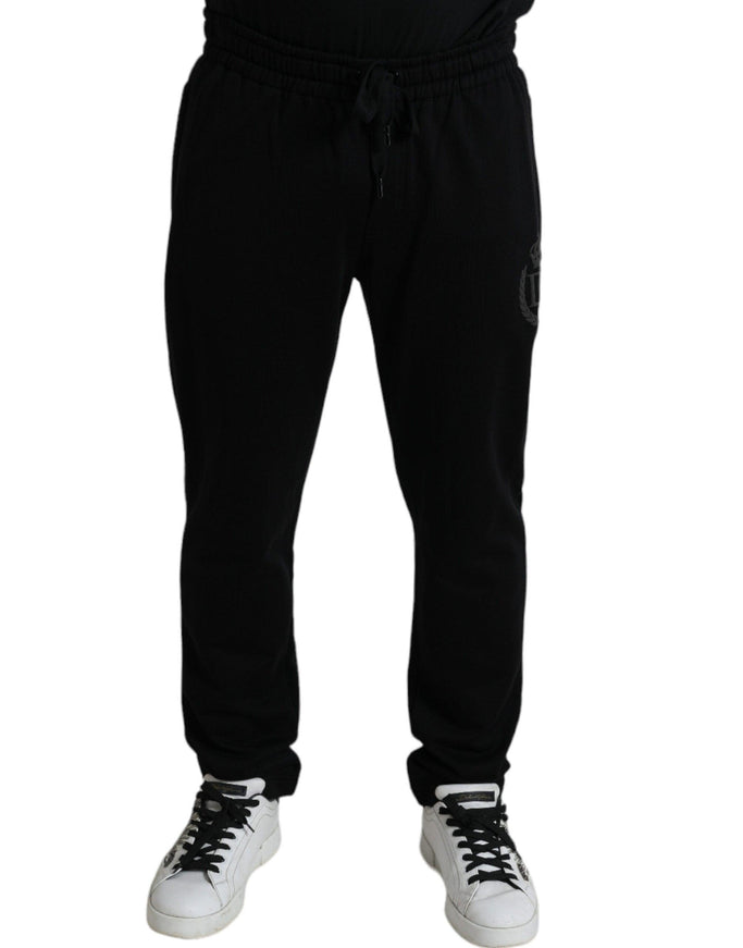 Dolce & Gabbana Black DG Logo Skinny Jogger Sweatpants Pants - Ellie Belle