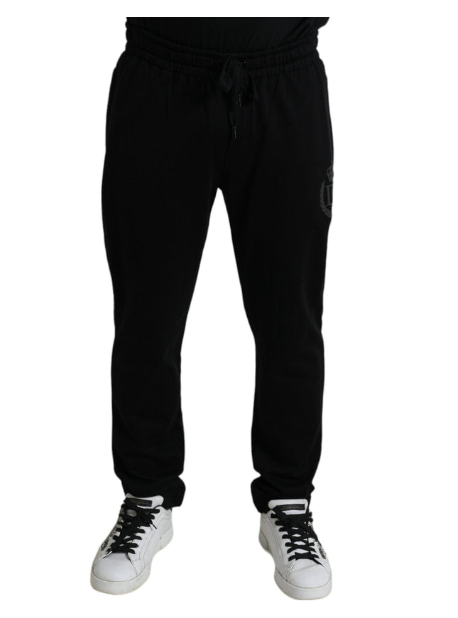 Dolce & Gabbana Black DG Logo Skinny Jogger Sweatpants Pants - Ellie Belle