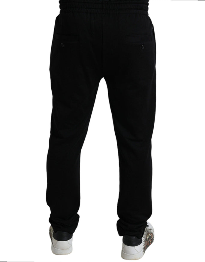 Dolce & Gabbana Black DG Logo Skinny Jogger Sweatpants Pants - Ellie Belle