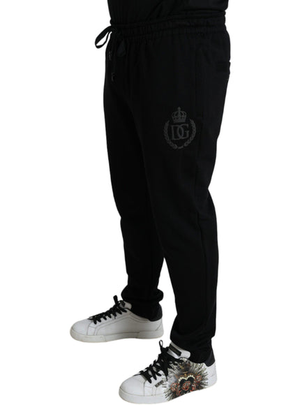 Dolce & Gabbana Black DG Logo Skinny Jogger Sweatpants Pants