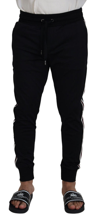 Dolce & Gabbana Black DG Print Mens Jogger Pants - Ellie Belle