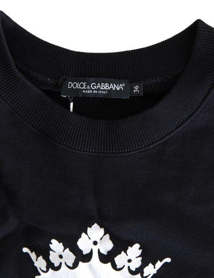 Dolce & Gabbana Black DG Royal Love Crystal Pullover Sweater - Ellie Belle