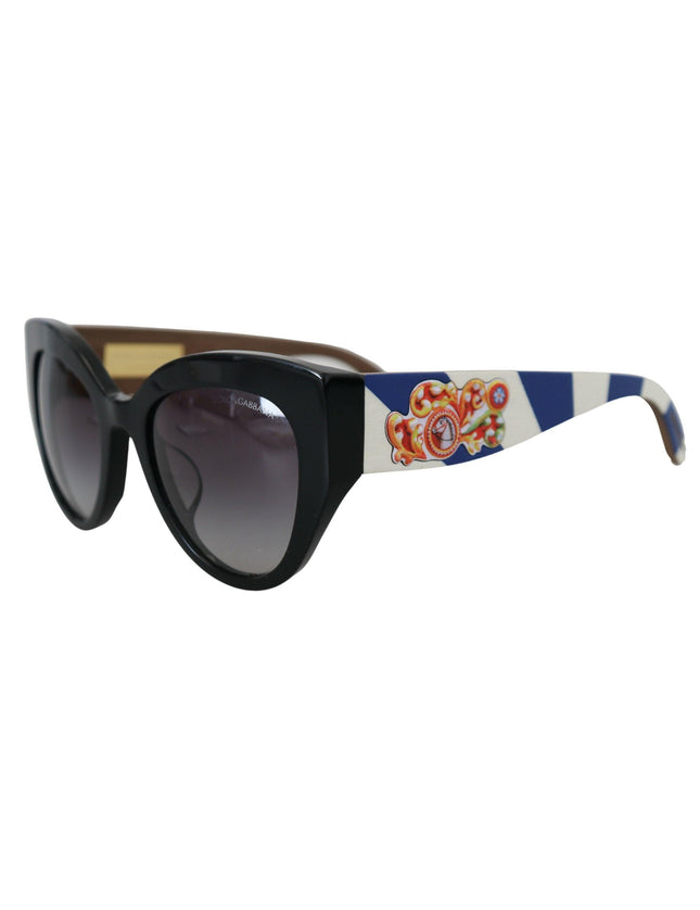 Dolce & Gabbana Black DG4278F Acetate Frame Carretto Cat Eye Sunglasses - Ellie Belle