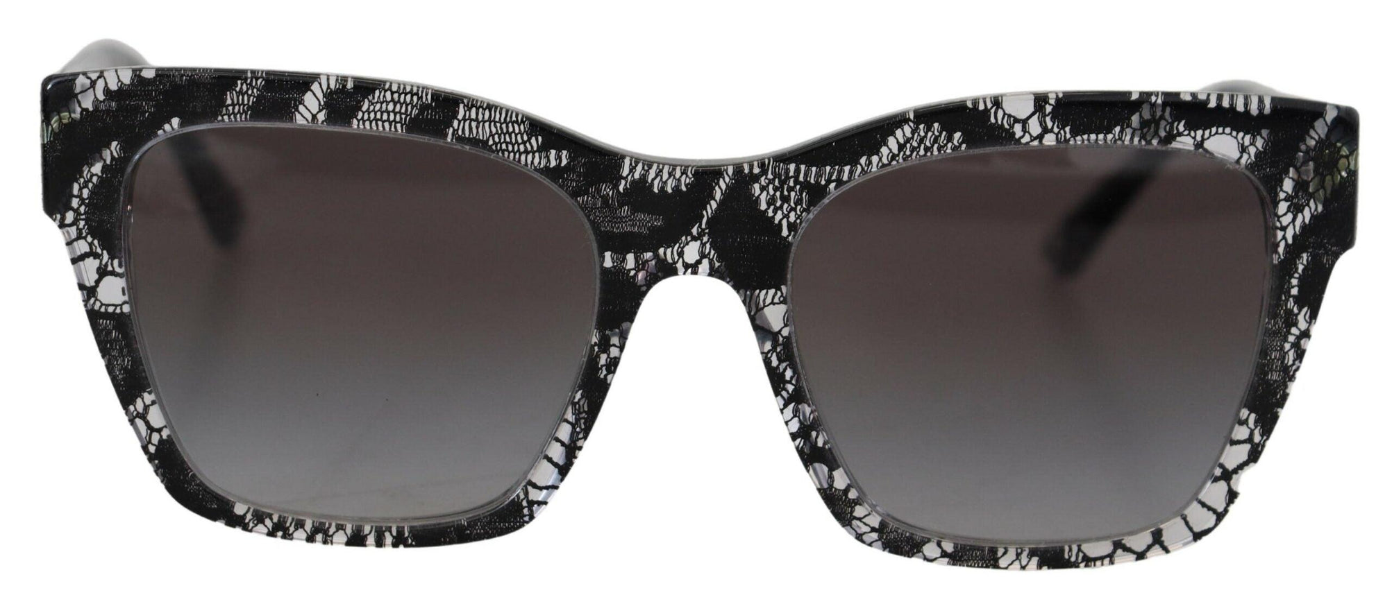 Dolce & Gabbana Black DG4384 Lace Square Acetate Full Rim Sunglasses - Ellie Belle