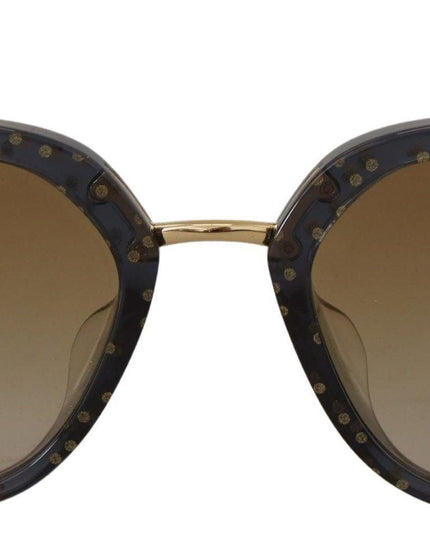 Dolce & Gabbana Black Dotted Acetate Frame Irregular Sunglasses - Ellie Belle