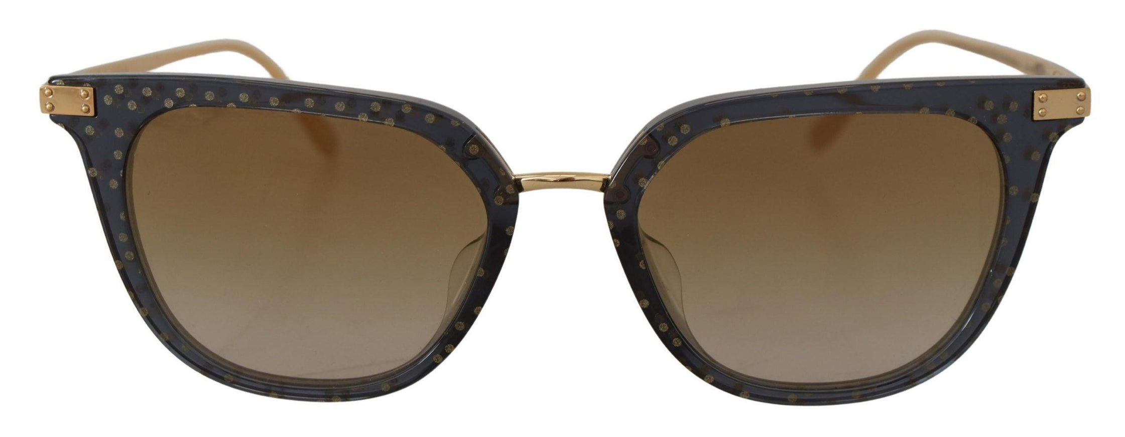 Dolce & Gabbana Black Dotted Acetate Frame Irregular Sunglasses - Ellie Belle