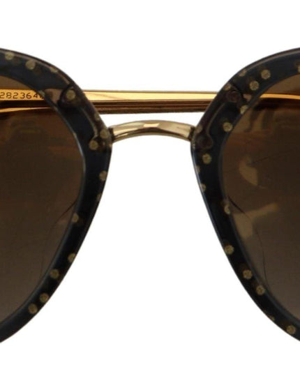 Dolce & Gabbana Black Dotted Acetate Frame Irregular Sunglasses - Ellie Belle