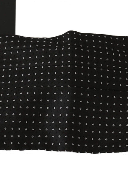 Dolce & Gabbana Black Dotted Waist Belt Silk Cummerbund - Ellie Belle