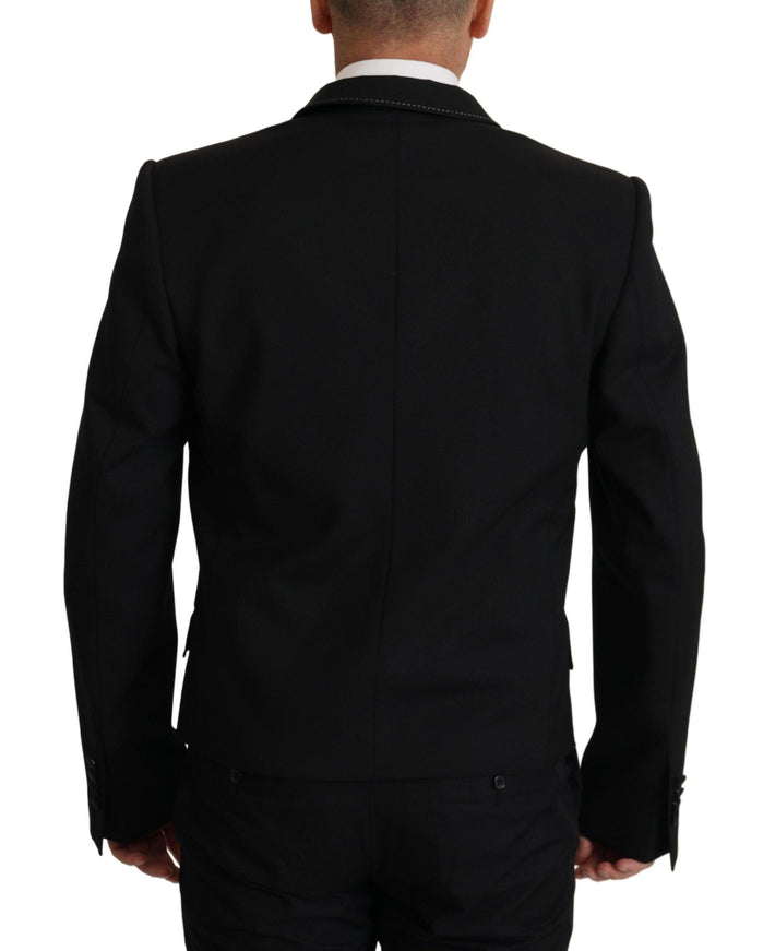 Dolce & Gabbana Black Double Breasted Coat Blazer Jacket - Ellie Belle