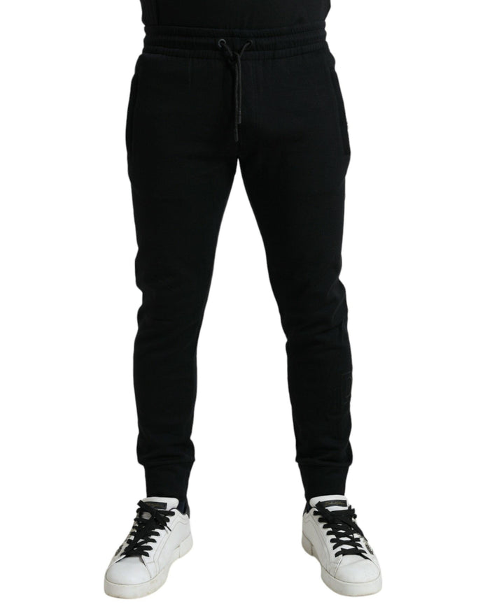 Dolce & Gabbana Black Cotton Blend Jogger Men Sweatpants Pants - Ellie Belle