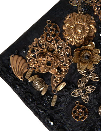 Dolce & Gabbana Black Embellished Baroque Crossbody Shoulder Bag - Ellie Belle
