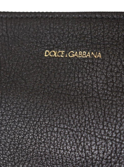Dolce & Gabbana Black Exotic Leather Shoulder Sling Alta Sartoria Bag - Ellie Belle