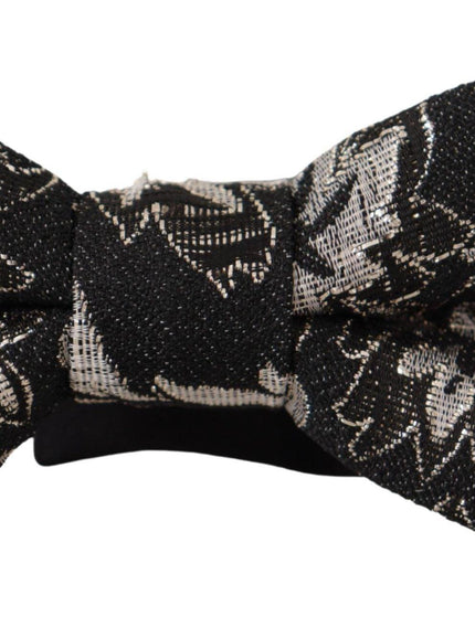 Dolce & Gabbana Black Fantasy Pattern Adjustable Neck Papillon Bow Tie - Ellie Belle