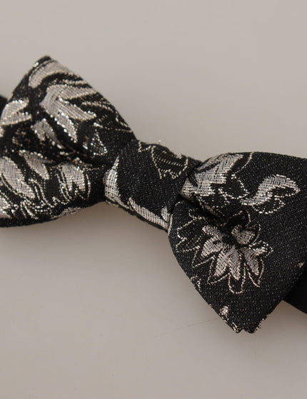 Dolce & Gabbana Black Fantasy Pattern Adjustable Neck Papillon Bow Tie - Ellie Belle