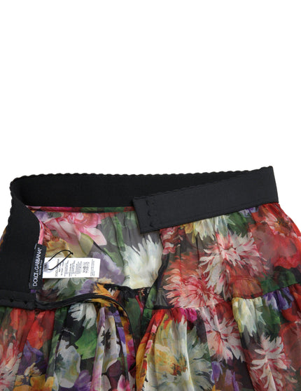 Dolce & Gabbana Black Fiori Lace High Waist Aline Maxi Skirt - Ellie Belle