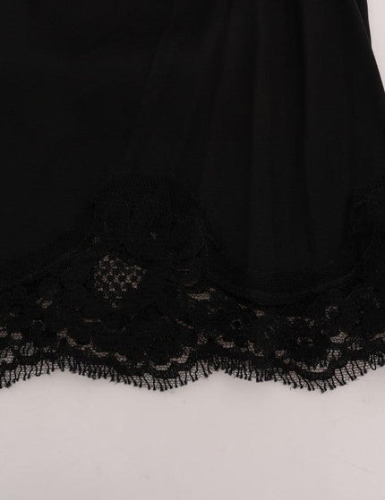 Dolce & Gabbana Black Floral Cutout Lace A-Line Skirt - Ellie Belle