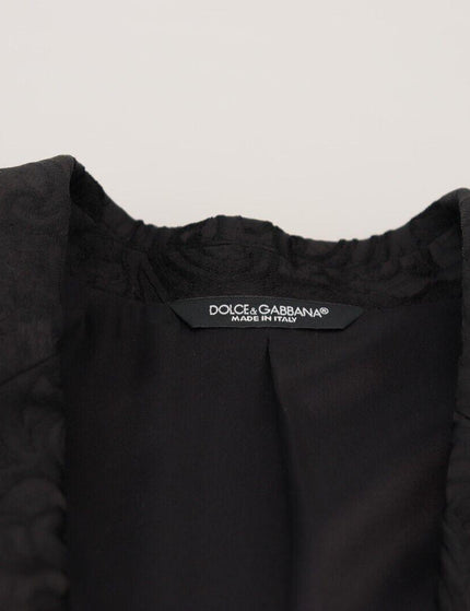 Dolce & Gabbana Black Floral Jacquard Single Breasted MARTINI Blazer - Ellie Belle