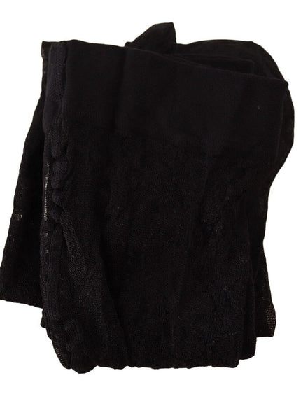 Dolce & Gabbana Black Floral Lace Tights Stockings Women - Ellie Belle