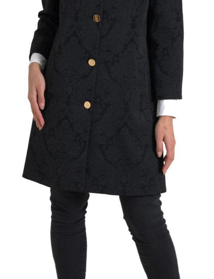 Dolce & Gabbana Black Floral Print Coat Blazer Jacket - Ellie Belle