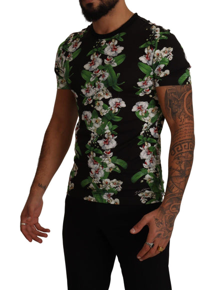 Dolce & Gabbana Orchid Print Crewneck T-shirt