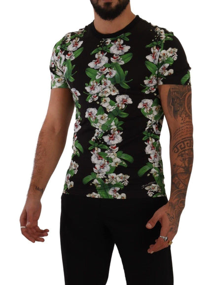 Dolce & Gabbana Orchid Print Crewneck T-shirt
