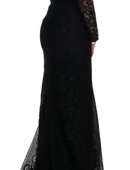 Dolce & Gabbana Black Floral Sheath Dress - Ellie Belle
