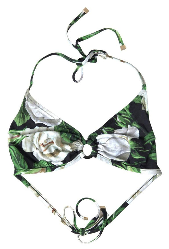 Dolce & Gabbana Black Floral Two Piece Beachwear Swimwear Bikini - Ellie Belle