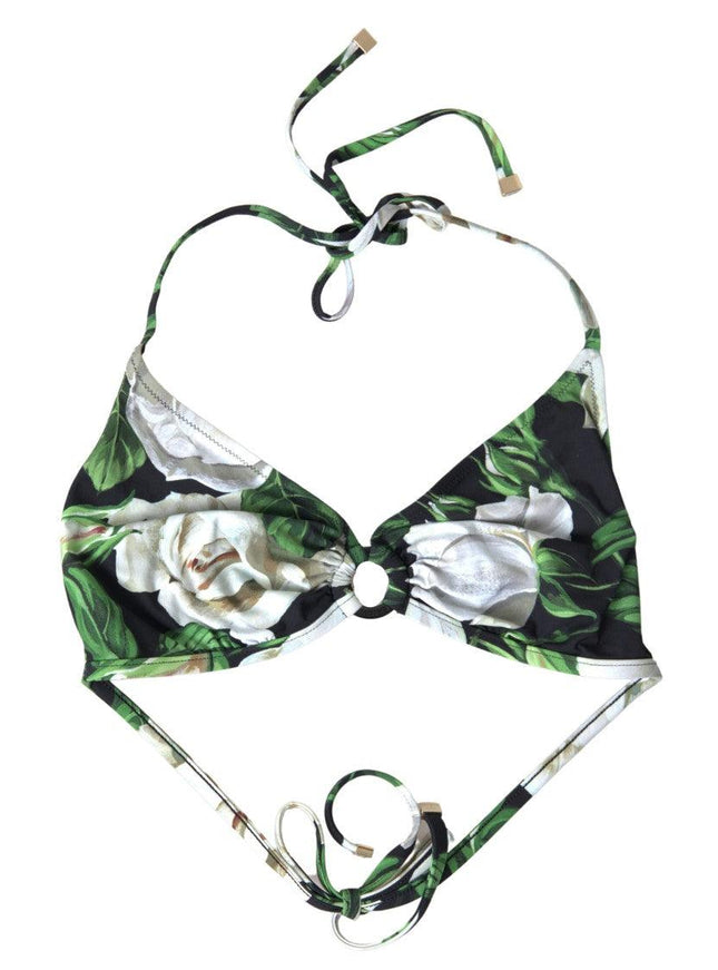 Dolce & Gabbana Black Floral Two Piece Beachwear Swimwear Bikini - Ellie Belle