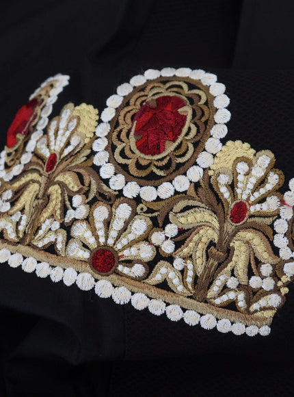 Dolce & Gabbana Black Gold Crown Slim Fit Dress Formal Shirt