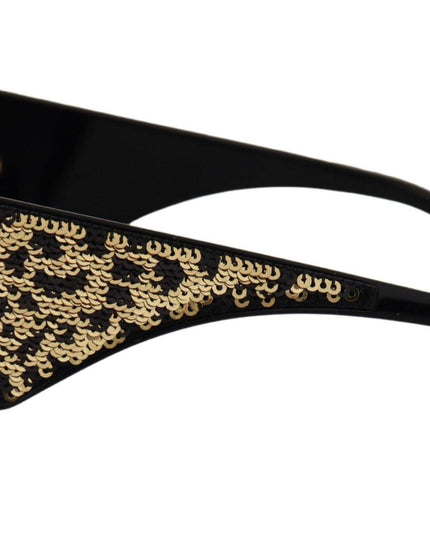 Dolce & Gabbana Black Gold Sequin Butterfly Polarized DG4326 Sunglasses - Ellie Belle
