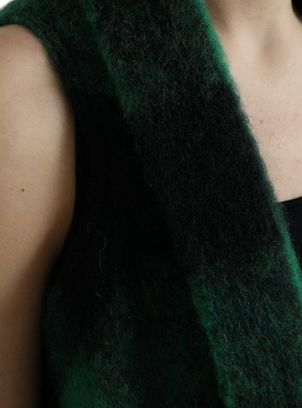 Dolce & Gabbana Black Green Buffalo Check Poncho Coat Jacket - Ellie Belle
