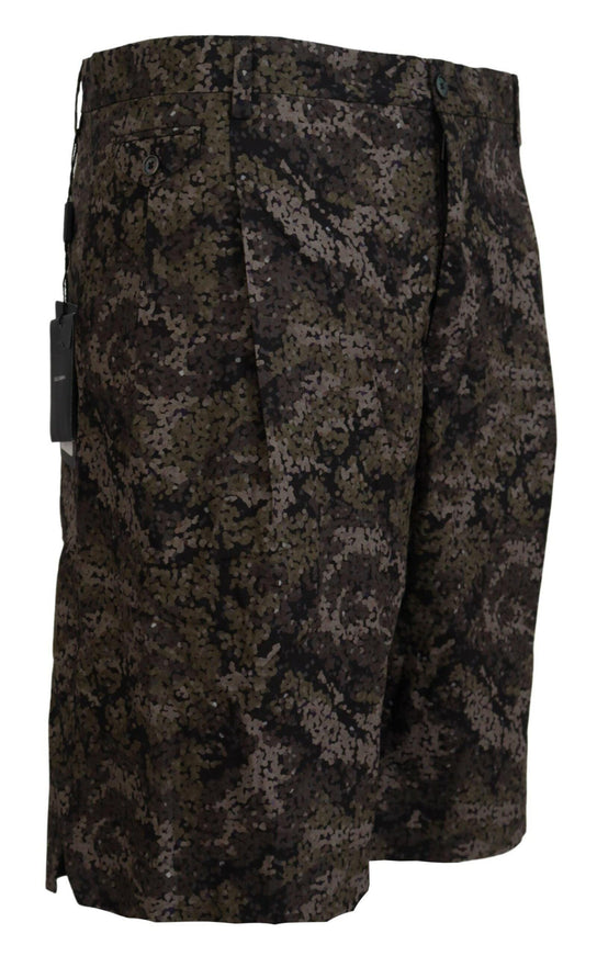 Dolce & Gabbana Black Green Military Patterned Cargo Shorts - Ellie Belle