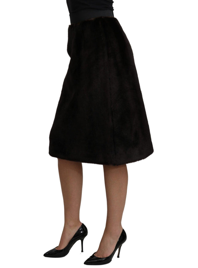 Dolce & Gabbana Black High Waist Pencil Cut Knee Length Skirt - Ellie Belle