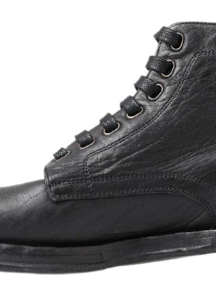 Dolce & Gabbana Black Horse Leather Perugino Boots