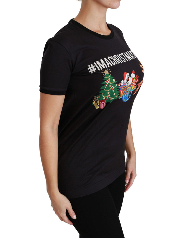 Dolce & Gabbana Black #ImAChristmasTree Crewneck Top T-shirt - Ellie Belle