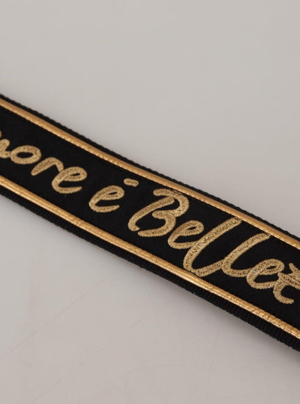 Dolce & Gabbana Black L'Amore E'Bellezza Bag Shoulder Strap - Ellie Belle