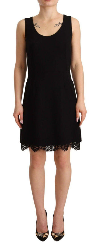 Dolce & Gabbana Black Lace Sheath A-line Mini SARTORIA Dress - Ellie Belle