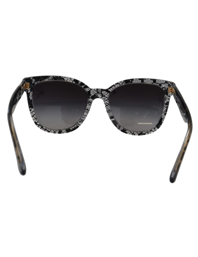 Dolce & Gabbana Black Lace White Acetate Frame Shades DG4190 Sunglasses - Ellie Belle