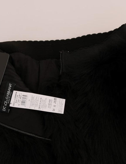 Dolce & Gabbana Black Lamb Fox Fur Mini Hot Pants - Ellie Belle