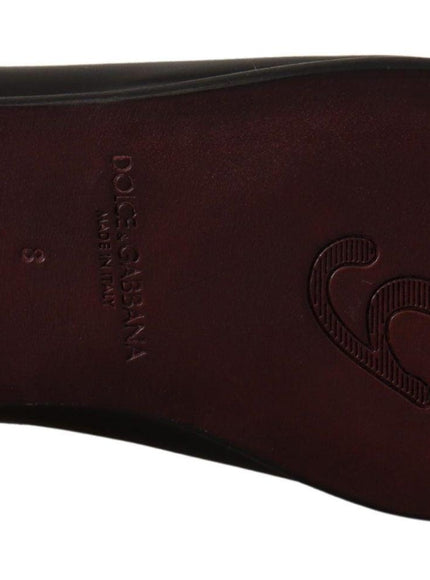 Dolce & Gabbana Black Leather Caiman Sandals Slides Slip Shoes - Ellie Belle