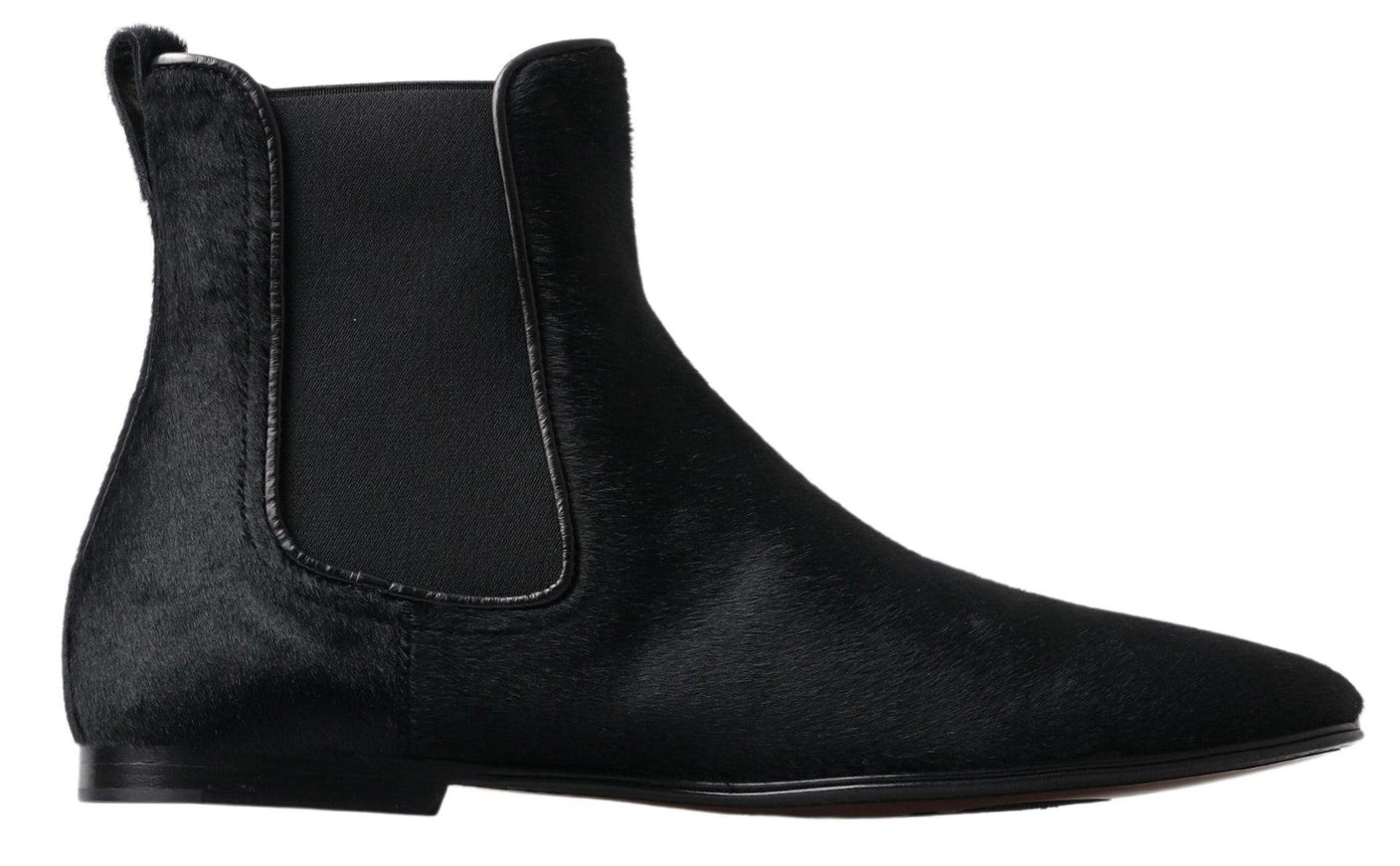 Dolce & Gabbana Black Leather Chelsea Men Ankle Boots Shoes - Ellie Belle