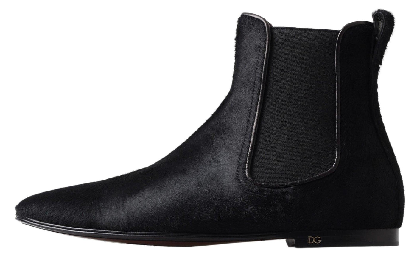 Dolce & Gabbana Black Leather Chelsea Men Ankle Boots Shoes - Ellie Belle