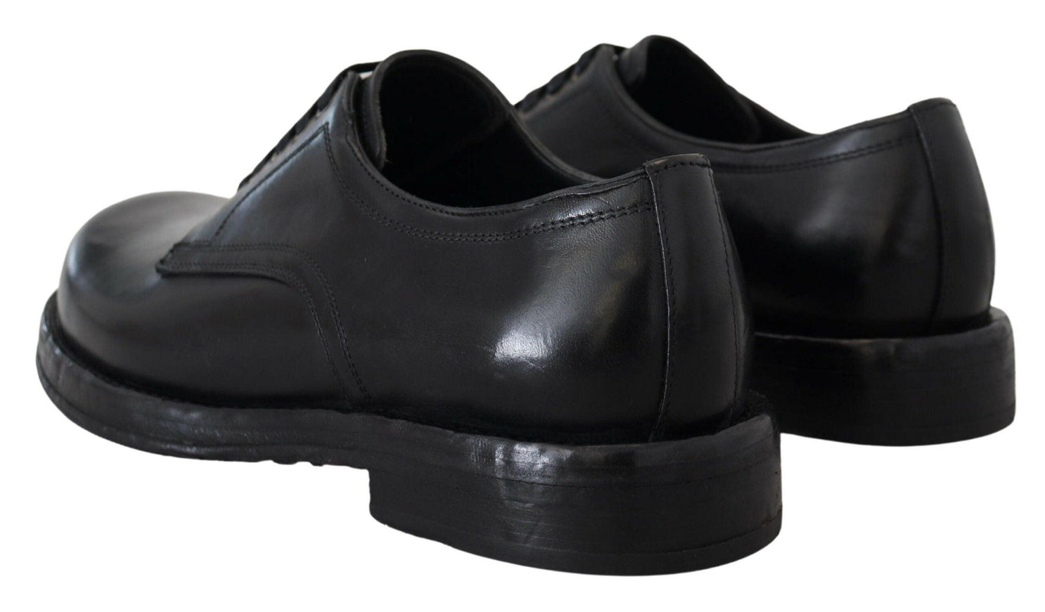 Dolce & Gabbana Black Leather Derby Dress Formal Shoes - Ellie Belle