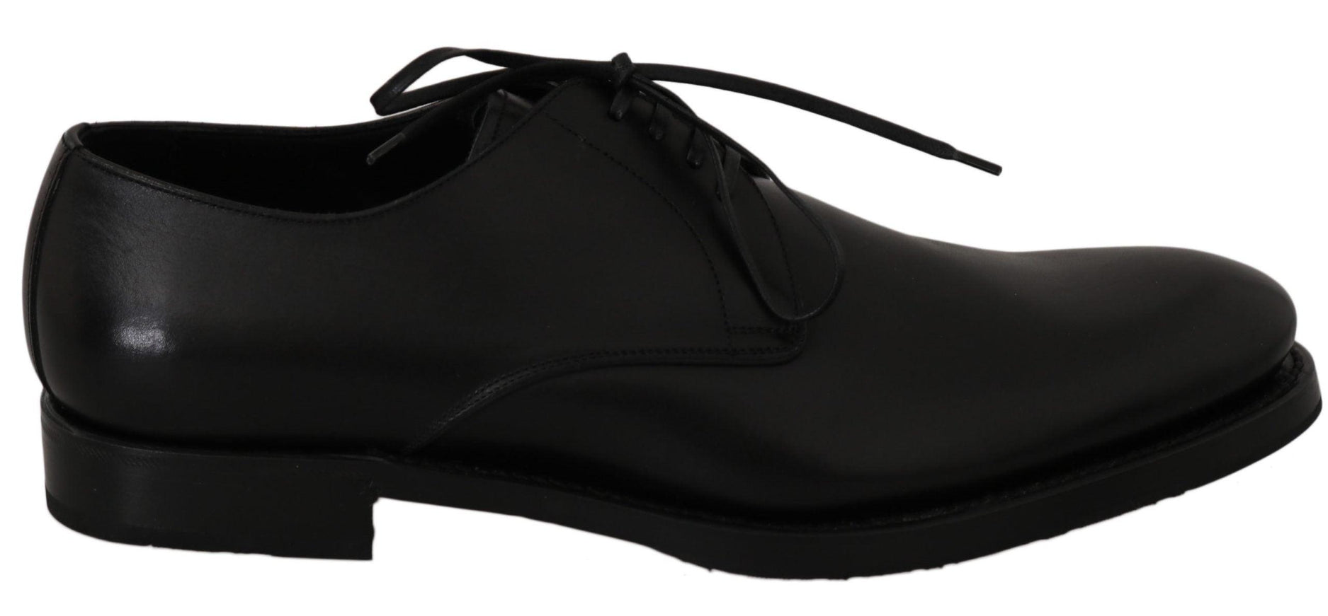 Dolce & Gabbana Black Leather Derby Formal Dress Shoes - Ellie Belle