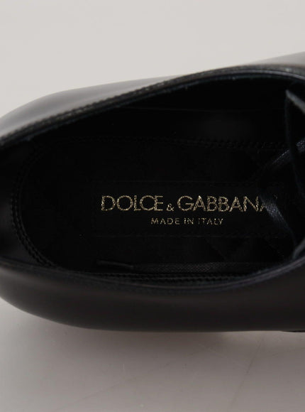 Dolce & Gabbana Black Leather Formal Dress Shoes - Ellie Belle