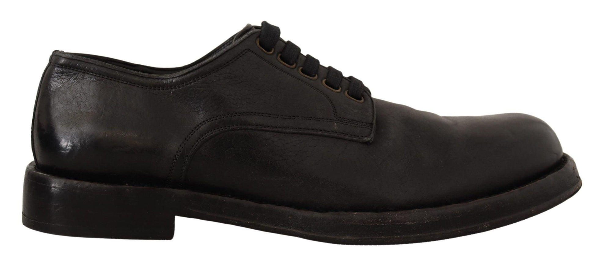 Dolce & Gabbana Black Leather Formal Lace Up Shoes - Ellie Belle