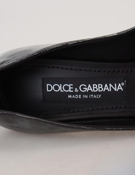 Dolce & Gabbana Black Leather Heels Pumps Plastic Wrapped Shoes - Ellie Belle